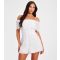 Women's White Broderie Anglaise Bardot Playsuit Quiz New Look