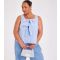 Women's Plus Size Blue Striped Bow Front Peplum Top Curves Quiz New Look