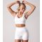 Women's 365 White Logo Print Racerback Cropped Top Gym King New Look