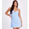 Women's Light Blue Gathered Knot Front Mini Dress Quiz New Look