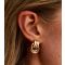 Gold Tone Mini Chunky Doorknocker Stud Earrings New Look