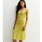 Women's Light Green Crochet Knit Mini Dress Sunshine Soul New Look