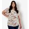 Women's Curve Off White Animal Print T-Shirt Apricot New Look