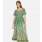 Women's Green Leaf Print Milkmaid Dress Yumi New Look