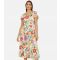 Women's Multicolour Floral Print Midi Dress Yumi New Look