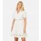 Women's White Lace Trim Mini Dress Yumi New Look