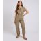 Women's Khaki Drawstring Waist Shell Jumpsuit Urban Bliss New Look