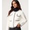 Women's Off White Contrast Trim Cardigan Blue Vanilla New Look
