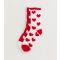 Red Pack of 2 Heart Pattern Cosy Socks New Look