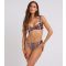 Women's Brown Satin Leopard Print Bikini Top Urban Bliss New Look
