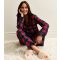 Women's Red Woven Check Pattern Revere Collar Pyjama Set New Look