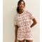 Women's Red Fairisle Print T-Shirt and Shorts Pyjama Set New Look