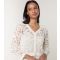 Women's Off White Crochet Knit Cardigan Blue Vanilla New Look
