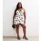 Women's Plus Size White Polka Dot Ruffle Trim Mini Dress Curves Urban Bliss New Look