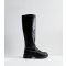 Women's Black Bleu Studded Faux Leather Boots Public Desire New Look