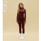 Women's by Zara McDermott Burgundy V-Waist Leggings Rise New Look