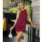 Women's Dark Burgundy Draped Shoulder Mini Dress AX Paris New Look