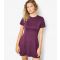 Women's Dark Purple Fit & Flare Ponti Dress Apricot New Look