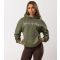Women's Khaki Powered By Belief Relaxed Fit Hoodie Gym King New Look