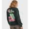 Women's Clothing Dark Green Les Fleurs Sweatshirt Custard New Look