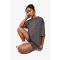 Dsgn Studio Ensemble T-Shirt Oversize Et Short De Cyclisme - Gris Anthracite - Xs, Gris Anthracite