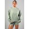 Dsgn Studio Ensemble Pull Surdimensionné Et Short De Cyclisme - Vert Mastic - S, Vert Mastic