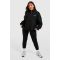 Ensemble Sweat-Shirt Oversize À Demi-Zip Et Leggings "Plus" Dsgn Studio - Noir - 50, Noir