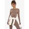 Boohoo Basics Haut À Manches Longues En Côtes Sans Couture - Marron Moka - L, Marron Moka
