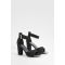 Talons À Bloc En Deux Parties Avec Détail De Boucle, Coupe Large - Noir - 37, Noir