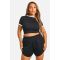 T-Shirt "Plus" Lounge Ringer - Noir - 56, Noir