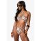 boohoo Femmes Maillot de Bain Tie Dye Premium a Armatures et Decoupes | Marron | Taille: 42