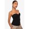 boohoo Femmes Twist Front Bandeau Top | Noir | Taille: 38
