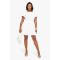 boohoo Femmes Robe Skater Texturee Bouffante pour Tailles Plus Bonded | Blanc | Taille: 54