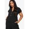 boohoo Femmes Plus Gilet Structure a Boutons Dores | Noir | Taille: 50