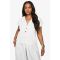 boohoo Femmes Gilet Structure a Boutons Dores Plus | Blanc | Taille: 50