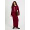 boohoo Femmes Jupe Maxi en Maille Côtelee | Bourgogne