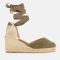 Castañer Women's Carina 6 Canvas Espadrilles - Olive - UK 8