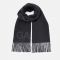 Ganni Fringed Recycled Wool-Blend Scarf
