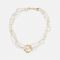 Hermina Athens Women's Full Moon Tangled Pearl Necklace - Gold