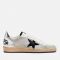 Golden Goose Ball Star Leather and Canvas Trainers - UK 9