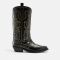 Ganni Women's Embroidered Leather Western Boots - UK 5