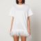 Marques Almeida Feather-Trimmed Cotton Mini Dress - XS