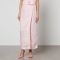 Sleeper Lili Marleen Gingham Linen-Blend Skirt - L