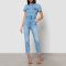 Good American Fit For Success Stretch-Denim Jumpsuit - XXXL