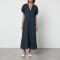 Sleeper Garden Linen Midi Dress - M