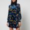 MAX&Co Floral Velvet-Jersey Tunic Dress - L