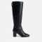 BY FAR Women's Miller Leather Heeled Knee High Boots - UK 5
