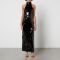 De La Vali Capella Sequined Mesh Midi Dress - UK 14