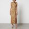 De La Vali Trapeze Printed Satin Midi Dress - UK 6
