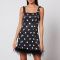 Kitri Edina Polka-Dot Satin Mini Dress - UK 10